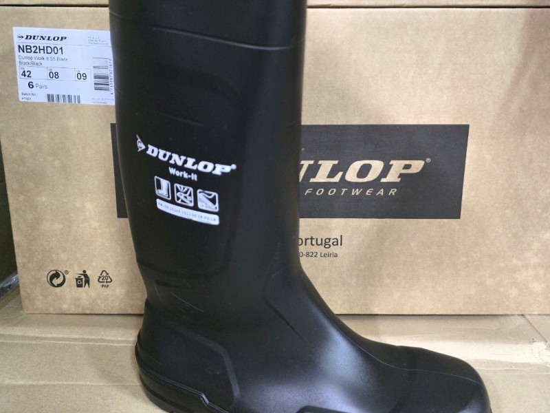 Dunlop-Work it Safety Rain Boots (Black) 安全水鞋